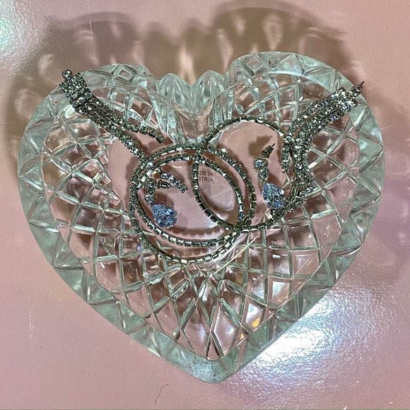 Vintage Christopher Stuart Austrian Crystal Heart - Picture 1 of 4